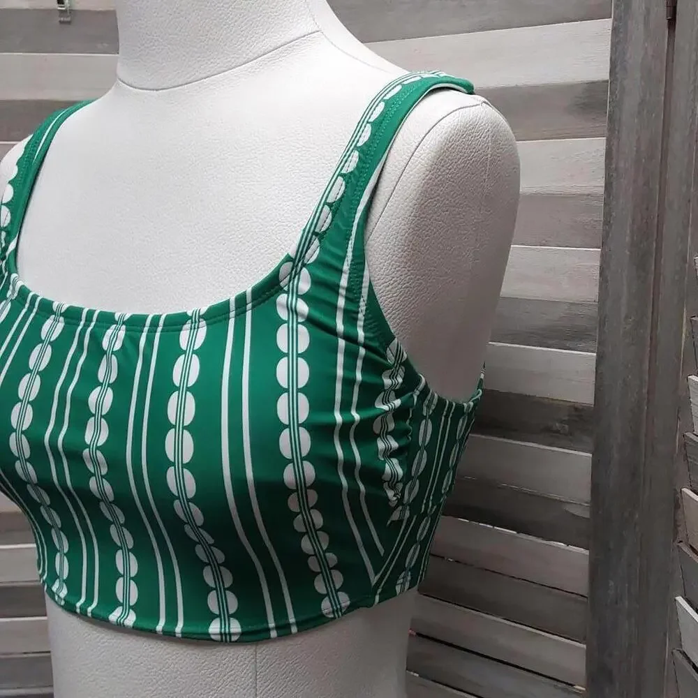 Women's Global Print Longline Bikini Top | Kona Sol | Small (4/6)